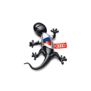 Audi Black Russia Flag Gecko Air Freshener Woody - Genuine Audi 000087009J  - LLLParts