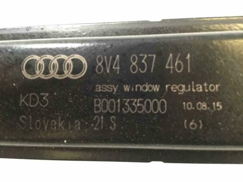 Audi Front Left N/S Side Window Regulator - Genuine Audi 8V4837461